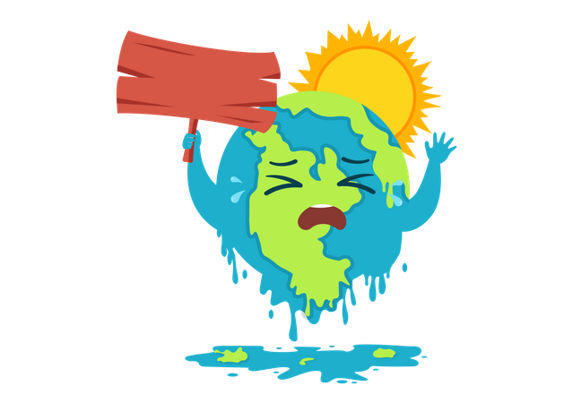 Climate change effect  Illustration
