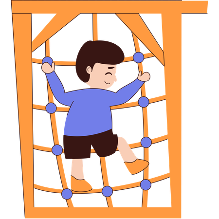 Climb on playground  Illustration