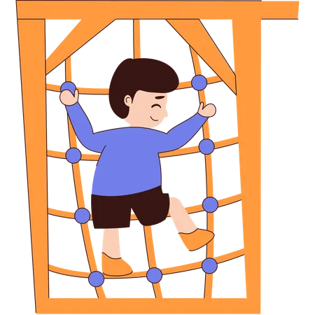 Climb on playground  Illustration