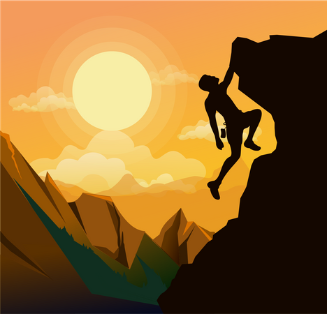 Climbing  Illustration