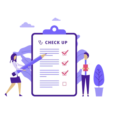 Clinic health check up Illustration