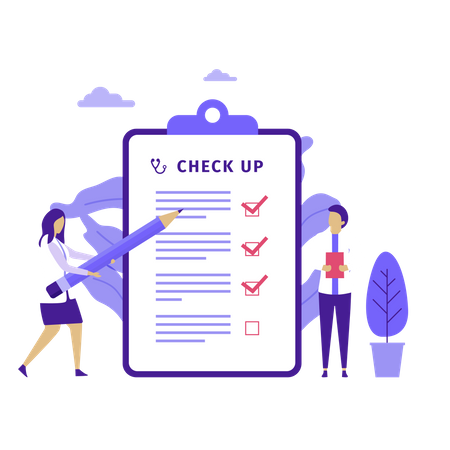 Clinic health check up  Illustration