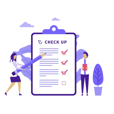 Clinic health check up  Illustration