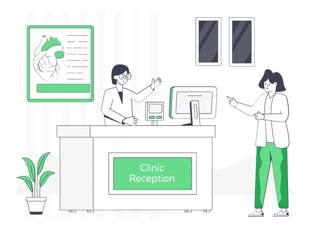 Clinic Reception  Illustration