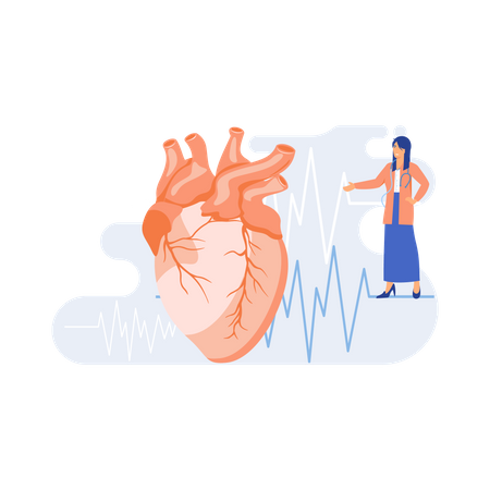 Clínica de cardiologia  Ilustração