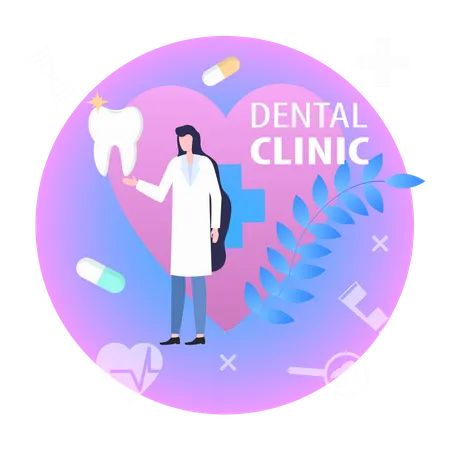 Clínica dental  Ilustración