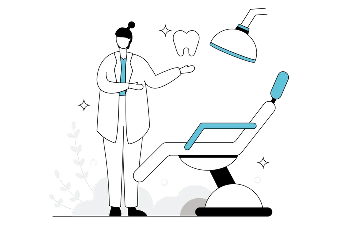 Clínica dental  Ilustración