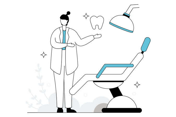 Clinica odontológica  Ilustração