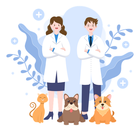 Clínica veterinária  Ilustração