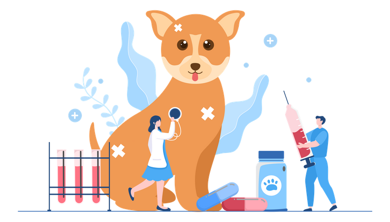 Clínica Veterinaria Para Mascotas  Ilustración