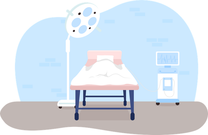 Clinical bed Illustration