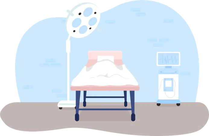 Clinical bed Illustration