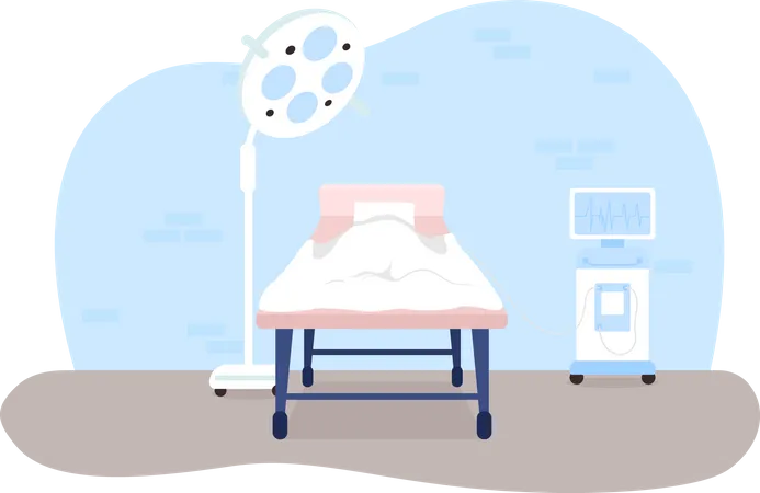 Clinical bed  Illustration