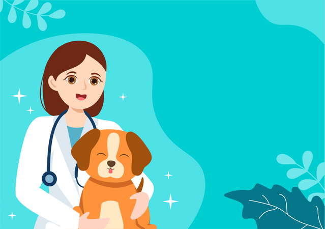 Clinique pour animaux de compagnie  Illustration