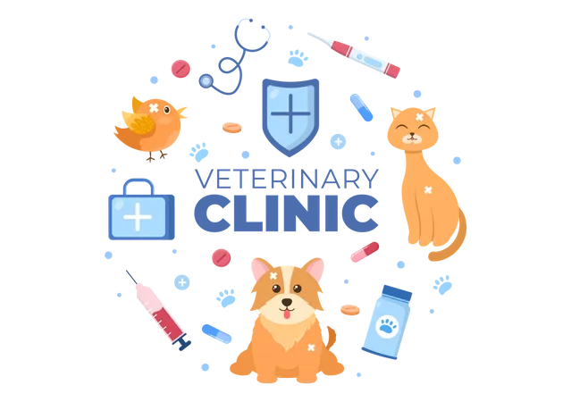 Clinique vétérinaire  Illustration