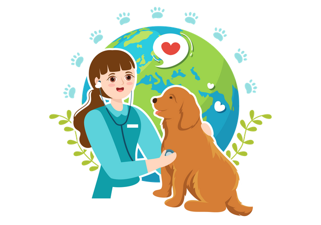 Clinique Vétérinaire Pour animaux  Illustration