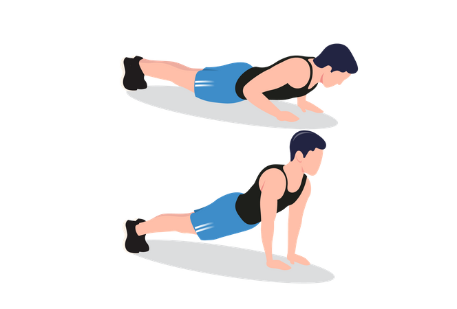 Close grip push-up  Illustration