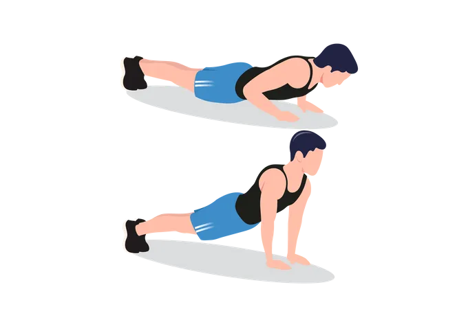 Close grip push-up  Illustration