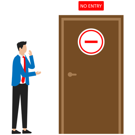 Closed or no entry  Illustration