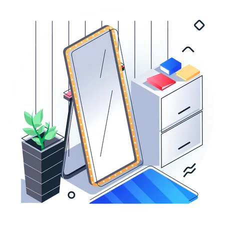 Closet Mirror  Illustration