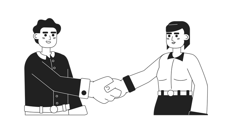 Closing business deal  Illustration