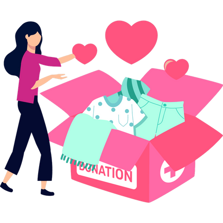 Cloth donation  Illustration