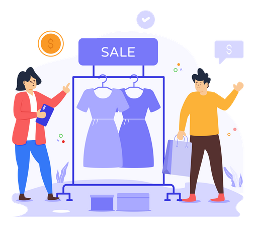 Cloth Sale  Illustration