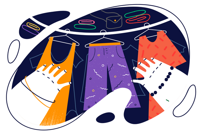 Cloth shopping  Illustration