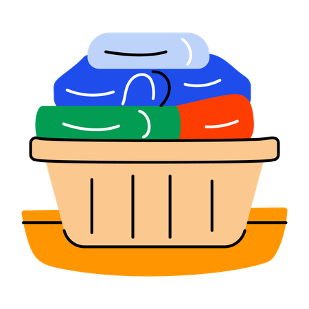 Clothes Basket  Illustration