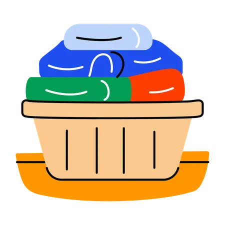 Clothes Basket  Illustration