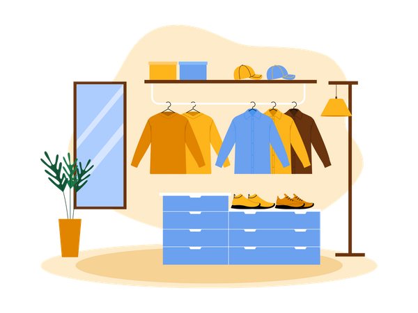 Clothes cabinet Illustration