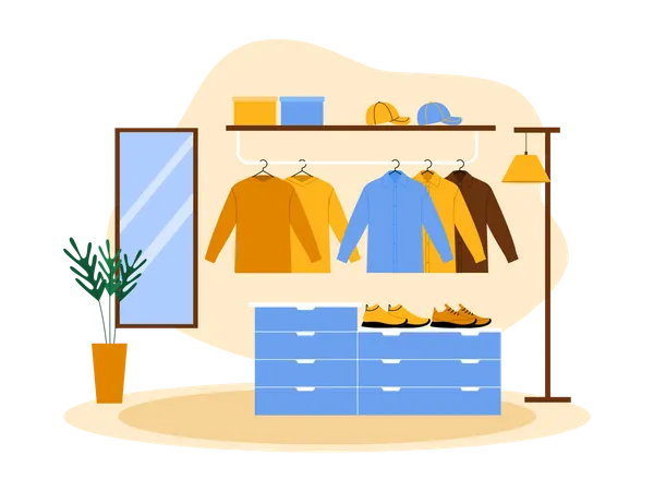 Clothes cabinet  Illustration