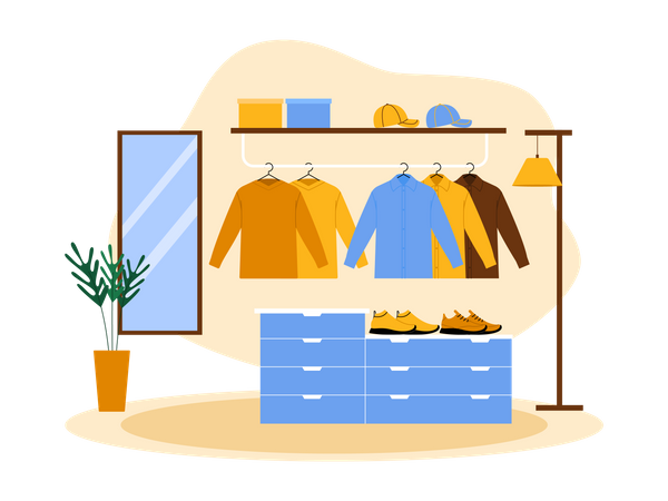 Clothes cabinet  Illustration