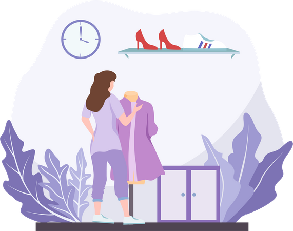 Clothes designer  Illustration