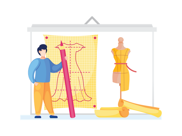 Clothes Designer Studio  Illustration