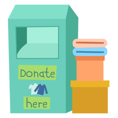 Clothes donation box Illustration