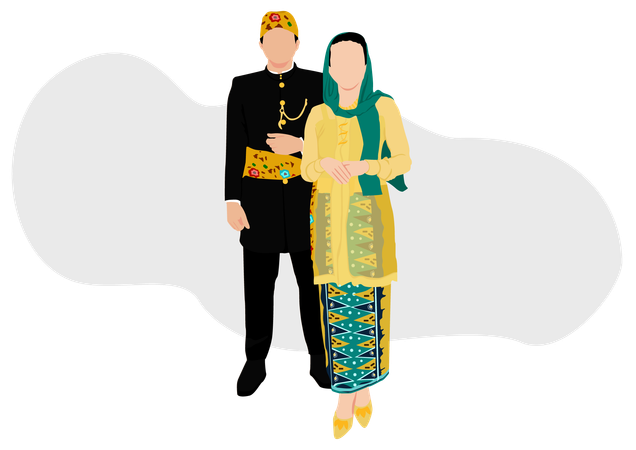 Clothes of Abang None Jakarta  Illustration