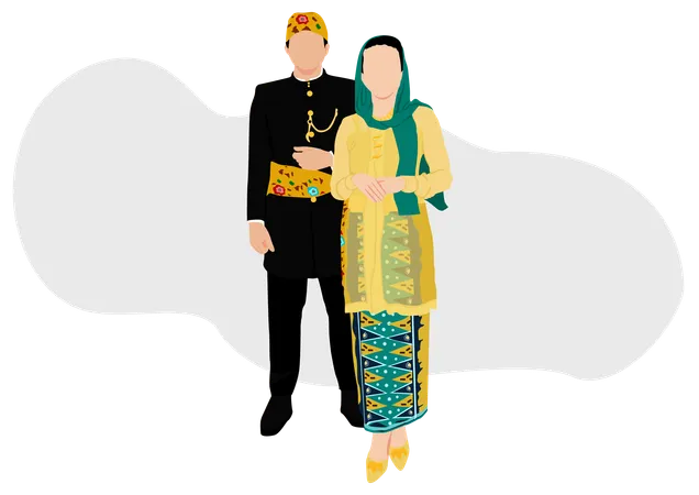 Clothes of Abang None Jakarta  Illustration