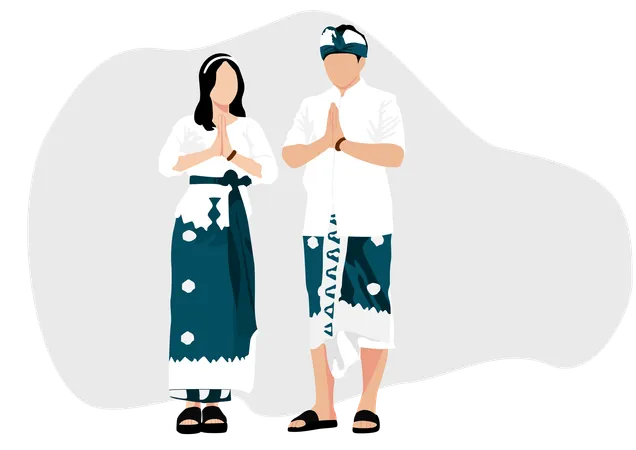 Clothes Of Bali Illustration Illustration