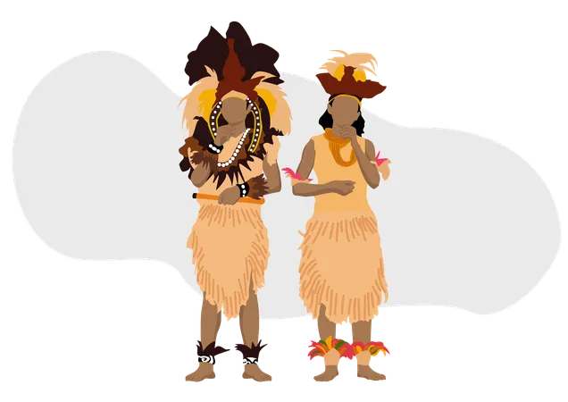 Clothes of Papua  Illustration