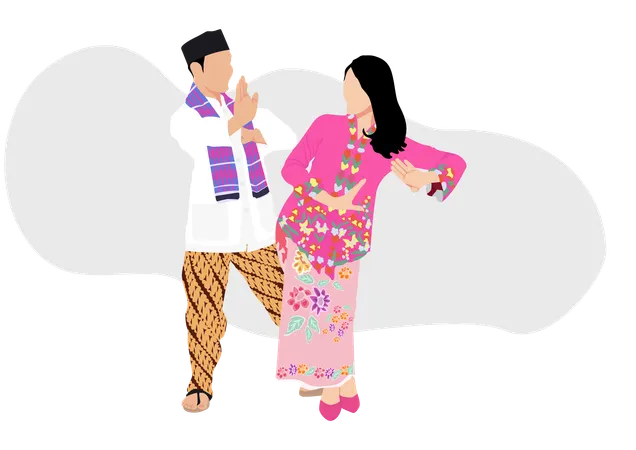 Clothes of Sadariah dan Encim Jakarta  Illustration