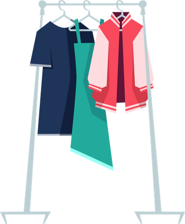 Clothes on hanger  Illustration