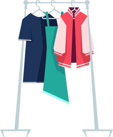 Clothes on hanger  Illustration