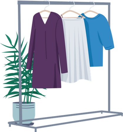 Clothes rack Illustration