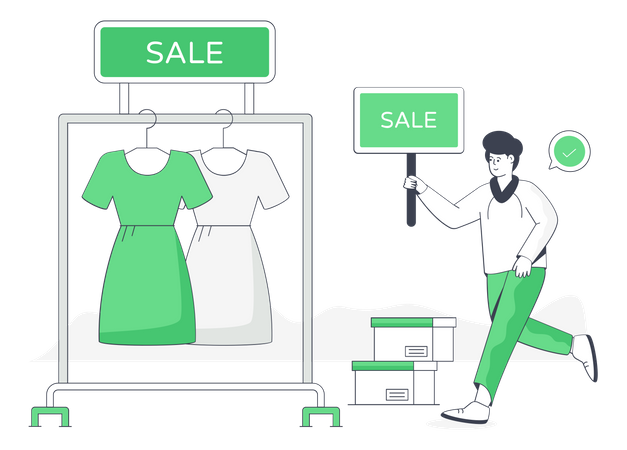 Clothes Sale Illustration