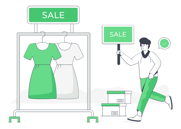 Clothes Sale  Illustration