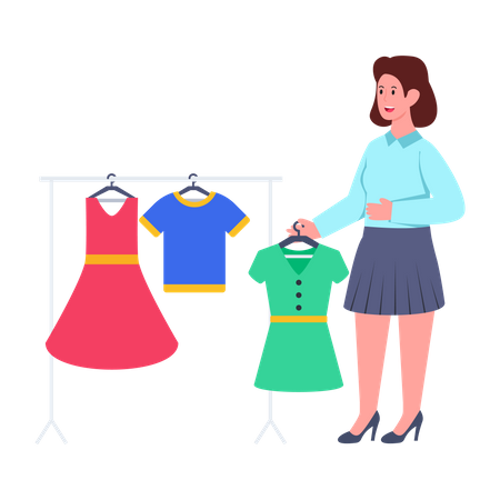 Clothes Seller  Illustration