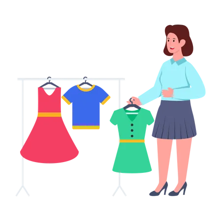 Clothes Seller  Illustration