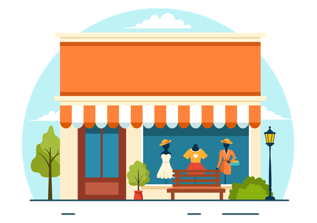 Clothes shop  イラスト