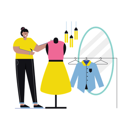 Clothes Shopping  Illustration